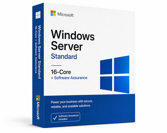 Microsoft Windows Server Standard 16 Core + Software Assurance License